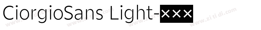 CiorgioSans Light字体转换
